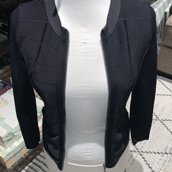 Gently Loved Zip Up Knitted Long Sleeve Top by BEBE.. - Picture 3 of 7